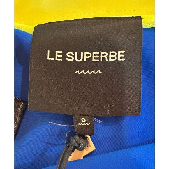 Le Superbe Duality V-Neck Maxi Slip Dress in Vibrant Blue & Yellow NWT Size 0 - Picture 6 of 8